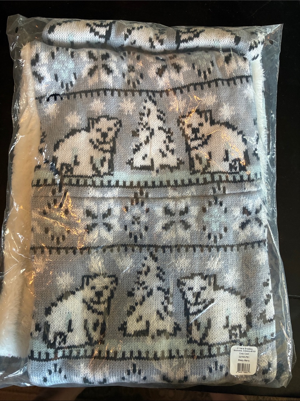 Vera Bradley Beary Merry Cozy Cowl Infinity Scarf NWT
